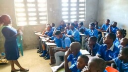 Starfysh Agronomist Natalie teaching agronomy to junior and senior high students on La Gonave.